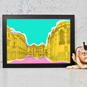 Parliament Square Edinburgh Drawing Colour Pop Print, 2 of 2