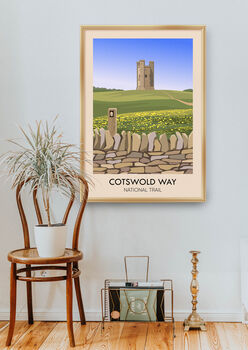 Cotswold Way National Trail Travel Poster Art Print, 5 of 8