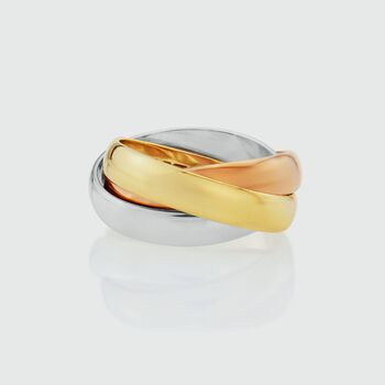 Walton Three Colour Gold Russian Wedding Ring 4mm, 3 of 4