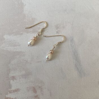 Delicate Pearl Earrings, 2 of 4