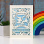 Personalised Welsh Baby Papercut Card, thumbnail 3 of 3