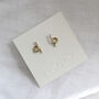 Knot Stud Earrings In Recycled Silver Or Brass, thumbnail 2 of 3
