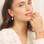 Pearl Station Bracelet In Sterling Silver And Gold Vermeil, thumbnail 2 of 10