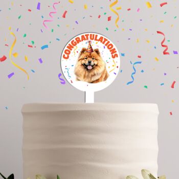 Personalised Dog Party Hat Cake Topper, 10 of 12