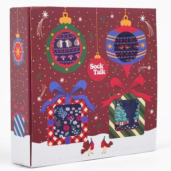 Woodland Animals Bamboo Socks Christmas Gift Set Four Pack, 3 of 3