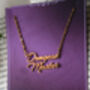 Dungeon Master Name Necklace Gold And Silver, thumbnail 2 of 4