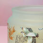 G Decor Crane Fresh Cotton Frosted Glass Big Jar Candle, thumbnail 2 of 5