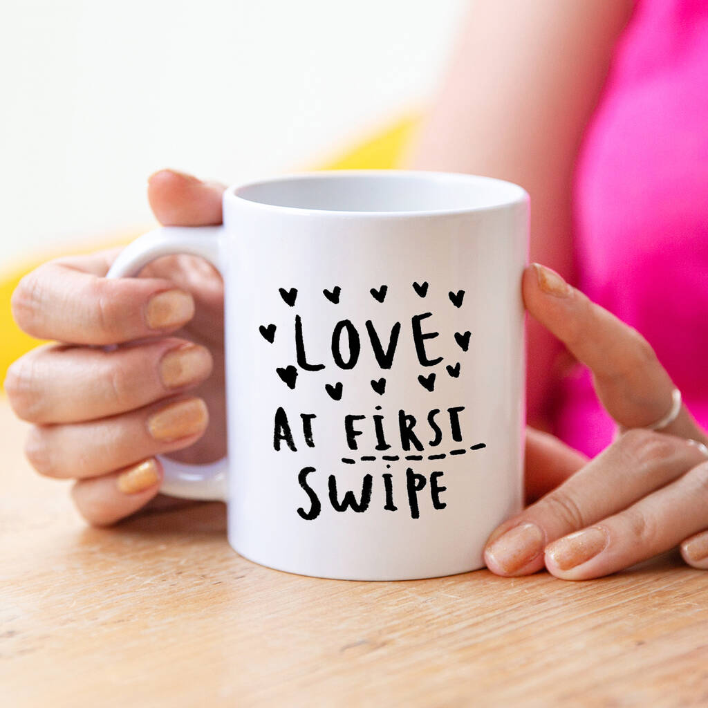 Love At First Swipe Online Dating Mug, 1 of 11