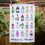 Funny Gin Christmas Tea Towel, thumbnail 3 of 6