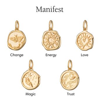 Gold Plated Manifest Charm Bracelet, 2 of 11