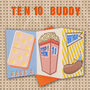 'TEN 10 BUDDY' Fold Out Birthday Card Age 10, thumbnail 1 of 3