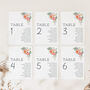 Wedding Seating Plan Cards Peach Pink Floral, thumbnail 1 of 7