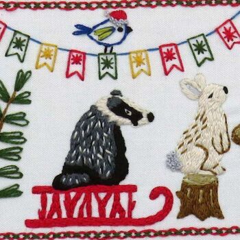 Festive Forest Hand Embroidery Kit, 4 of 6