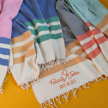 Personalised Cotton Throw Shawl Gift For Her, 6 of 10