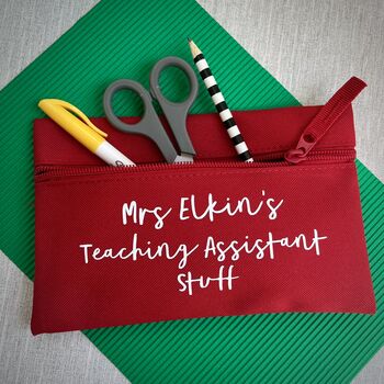 Thank You Teacher Stuff Personalised Pencil Case, 4 of 4