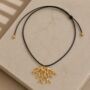 Coral Cord Necklace 18k Gold Plated, thumbnail 1 of 2