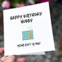 Funny Birthday Card For Husband, Gift Joke Design, thumbnail 1 of 6