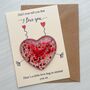 Red I Love You Pocket Hug Card, thumbnail 1 of 3