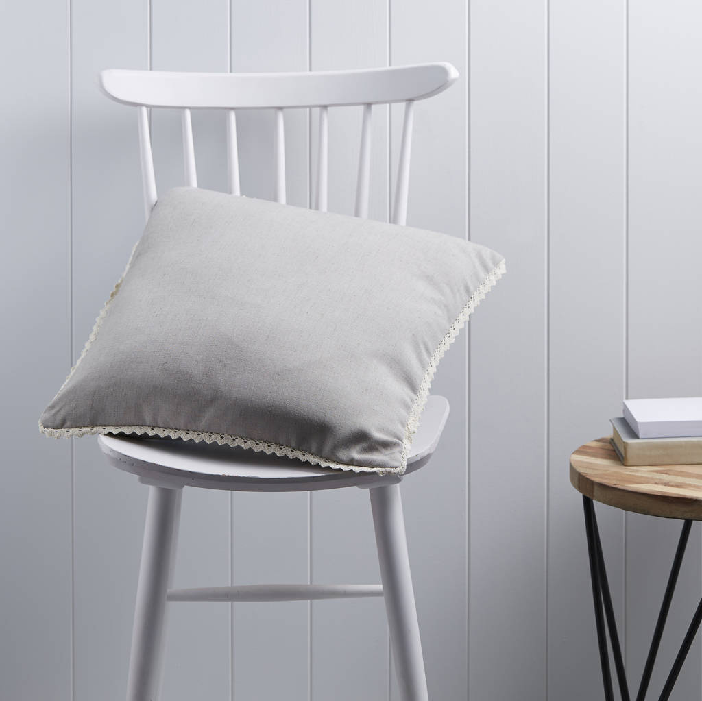 grey cushion by the contemporary home | notonthehighstreet.com