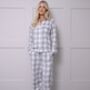 Family Brushed Woven Grey Check Pyjama, thumbnail 5 of 9