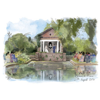 Personalised Wedding Venue Or Church Illustrated Print, 2 of 12