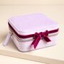 Velvet Square Travel Jewellery Case With A Bow, thumbnail 4 of 10