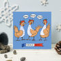 Three French Hens Christmas Cards, thumbnail 2 of 2