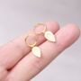 Teardrop Gold Hoop Earrings, Gold, thumbnail 1 of 7