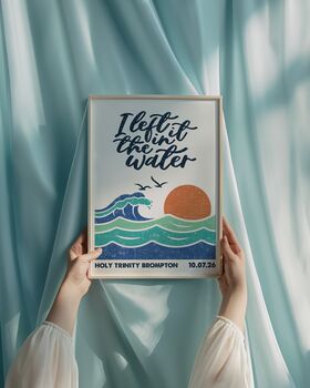 ‘I Left It In The Water’ Personalised Baptism Print, 6 of 11
