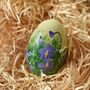 Hand Painted Easter Egg Decoration Violets, thumbnail 2 of 5