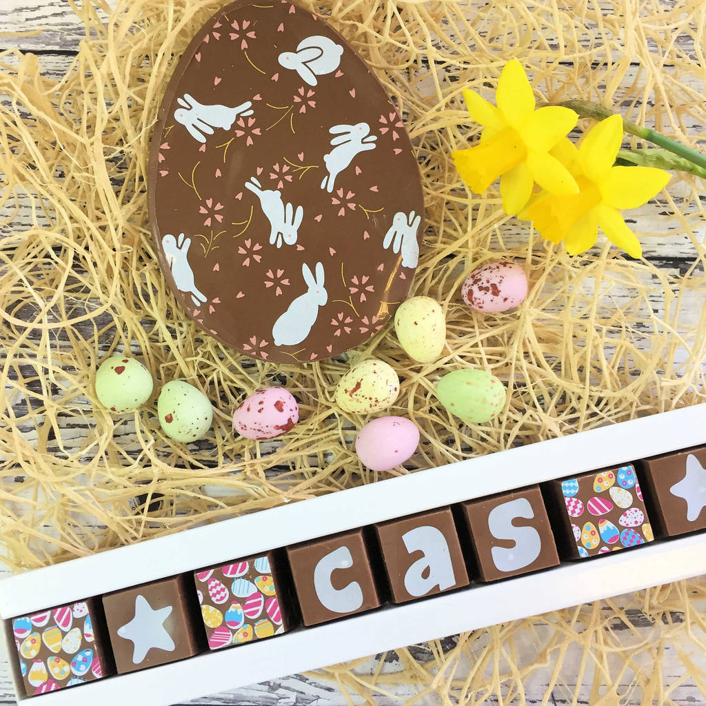 Personalised Easter Chocolate Gift Bag By Cocoapod Chocolates