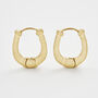 Gold Lucky In Love Hoop Earrings, thumbnail 3 of 9