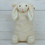 Cream Bunny Personalised Hot Water Bottle, Gift Boxed, thumbnail 6 of 7