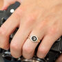 Gothic Initial Silver Signet Ring, thumbnail 3 of 11