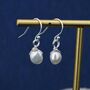 Sterling Silver Irregular Shaped Baroque Pearl Dangle Drop Earrings, thumbnail 1 of 10