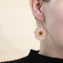 Pink Summer Pressed Flower Earrings, thumbnail 1 of 2