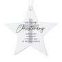 Personalised On Your Christening Wooden Star Decoration, thumbnail 2 of 3