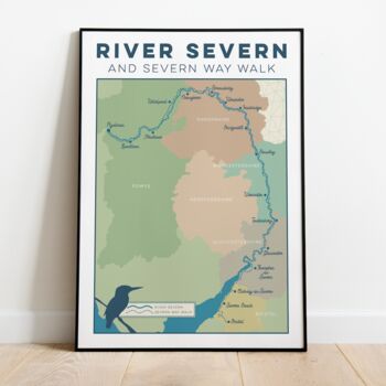 Personalised River Severn Art Print Map, 3 of 10