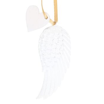 Guardian Angel Wing Sparkling Christmas Tree Decoration Keepsake, 3 of 4