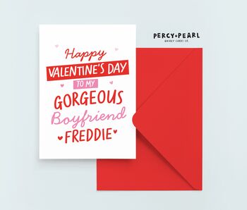 Boyfriend Personalised Valentines Card, 3 of 5
