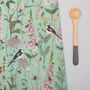 Longtail And Foxglove Floral And Bird Tea Towel, thumbnail 5 of 8