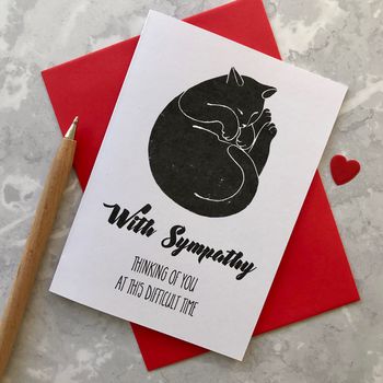 Cat Loss Sympathy Card, 2 of 2