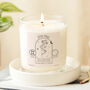 Birthday Gift For Her Birth Date Star Sign Clear Candle, thumbnail 1 of 9