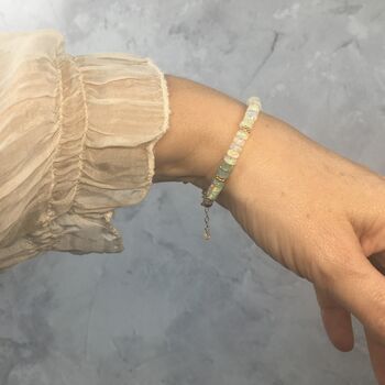 Opal Bead Bracelet In Silver Or Gold, 8 of 12