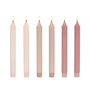 Six Fluted Pink Tru Glow® Battery LED Taper Candles, thumbnail 4 of 5