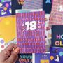 Fun Colourful 18th Birthday Card, thumbnail 1 of 3