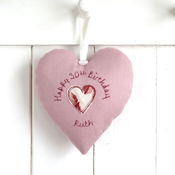 Personalised 50th Birthday Hanging Heart Gift For Her, 3 of 11