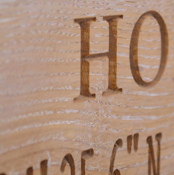 Contemporary Engraved Oak Co Ordinate Sign, 5 of 7