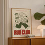 Coffee Print | Coffee And Pastry Run Club | Kitchen Wall Art | Retro Mid Century Food Poster, thumbnail 1 of 8