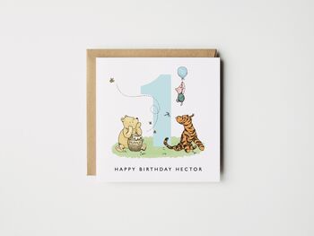 Personalised Winnie The Pooh Granddaughter 1st Birthday Card *Age + Colour Options, 5 of 6